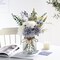 Fake Flowers Artificial Blue Flowers with Vase, Table Centerpieces for Dining Room, Silk Flower Arrangements for Home, Living Room Bathroom Plant Decor, Centerpiece Table Decorations